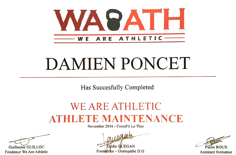 Damien Poncet We Are Athletic Athlete Maintenance